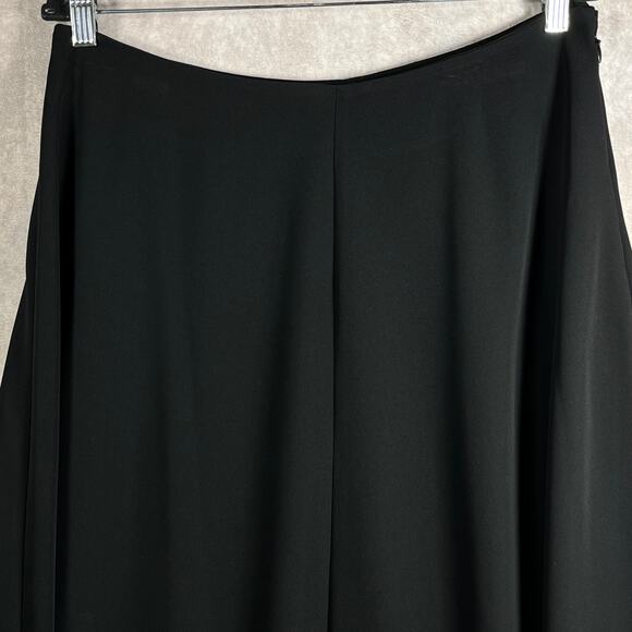 Eileen Fisher Skirt Womens Medium Black Unlined Lightweight Career Business Work - Picture 2 of 11